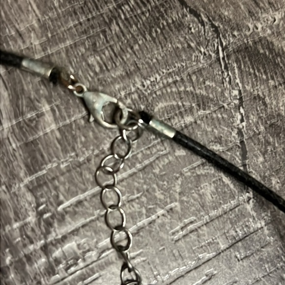 Jesus Pendant Black Necklace Cord Love 1 Cor 16:14 back Jesus Fish Front - Picture 7 of 11